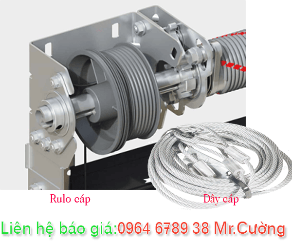 Rulo cáp cửa trượt trần